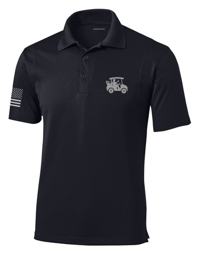 Trenz Shirt Company Bigfoot Golf Funny Embroidered Golf Polo